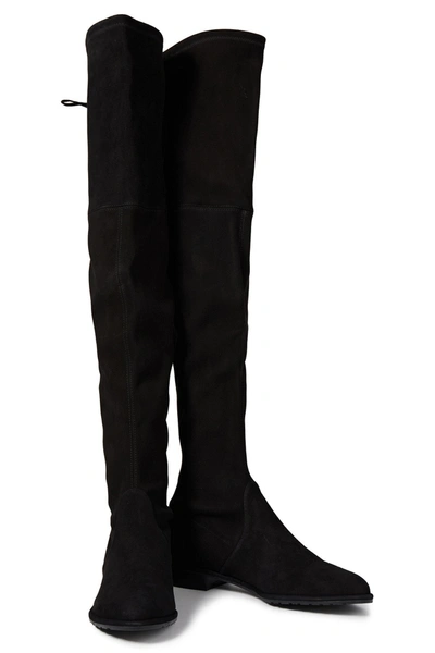 Stuart Weitzman Suede Over-the-knee Boots In Black