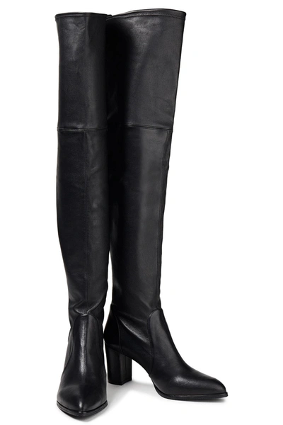Stuart Weitzman Lasandra Stretch-leather Over-the-knee Boots In Black