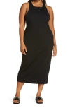 Open Edit Knit Tank Dress In Black