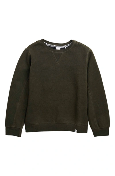 Sovereign Code Kids' Lion Crew Neck Pullover Sweatshirt In Olive