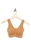 Rhonda Shear Seamless Removable Pad Bralette In Suntan