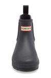 Hunter Original Waterproof Chelsea Rain Boot In Black/ Black Ice