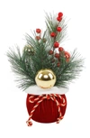 Flora Bunda 7"x12"h Christmas Tree Gift Bag In Red