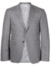 Thom Browne Super 120s Single-breasted Blazer In Grey