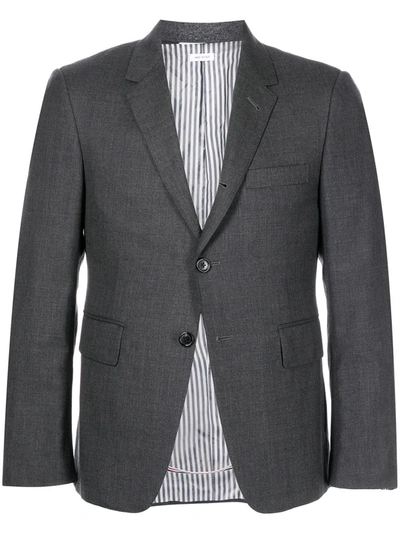 Thom Browne Super 120s Single-breasted Blazer In Grey