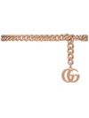 Gucci Gg Marmont Chain-link Belt In Neutral