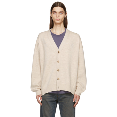 Acne Studios Kardi Oversized Wool-blend Cardigan In Pebble Beige