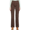 ACNE STUDIOS BROWN 1977 BOOTCUT FIT JEANS