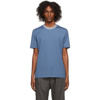 Brunello Cucinelli Contrast-trim Cotton T-shirt In Light Blue
