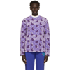 Awake Ny Purple Big Paisley Long Sleeve T-shirt In Sapphire