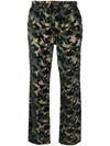 Just Don Green Camouflage-print Straight Leg Trousers In Green