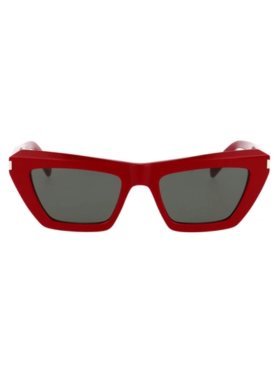 Saint Laurent Eyewear Sl 467 Cat In Red