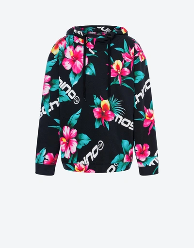 MOSCHINO HIBISCUS PRINT HOODIE