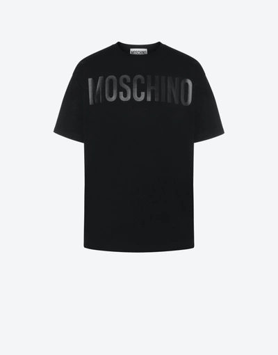 Moschino Organic Cotton T-shirt With Logo In Yellow