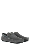 Barbour Monty Slipper In Dk Grey Suede