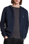 Allsaints Brace Zip Hoodie In Fairbank Navy