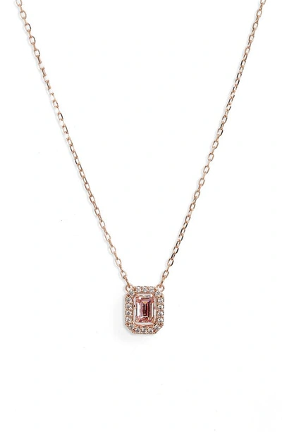 Swarovski Millenia Crystal Pendant Necklace In Pink/rose Gold