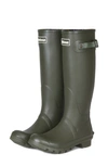 Barbour Logo Patch Round Toe Boots In Black