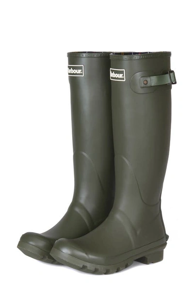 Barbour Logo Patch Round Toe Boots In Black