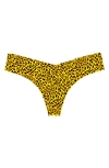 Commando Print Thong In Yellow Spots