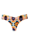 Commando Print Thong In Flame Tie-dye