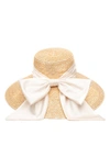Eugenia Kim Mirabel Bow Straw Sun Hat In Natural