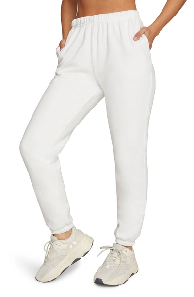 Good American Good Waist Cotton Terry Joggers In White