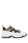 BURBERRY MULTICOLOR FABRIC AND LEATHER ARTHUR SNEAKERS  MULTICOLOURED BURBERRY DONNA 39
