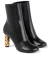 GIVENCHY G CUBE LEATHER ANKLE BOOTS,P00627164