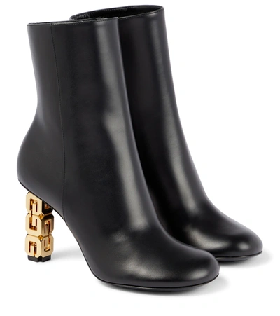 Givenchy G Cube Leather Ankle Boots In Black