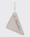 Prada Crystal Logo Symbole Left Earring In F0t7o Cristal