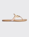 See By Chloé Hana Braided Ring Leather Flip Flops In Nude