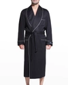 MAJESTIC MEN'S CASHMERE BRAID-TRIM SHAWL ROBE,PROD245420016