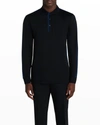 Bugatchi Men's Tipped Polo Shirt In Black