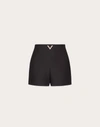 Valentino Crepe Couture Tailored Shorts In Black