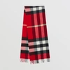Burberry Check Cashmere Scarf In Red
