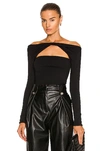 Ser.o.ya Artemis Long-sleeve Cutout Top In Black