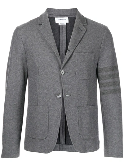 Thom Browne 4-bar Single-breasted Blazer In Grey