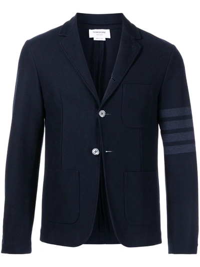 Thom Browne 4-bar Single-breasted Blazer In Blau