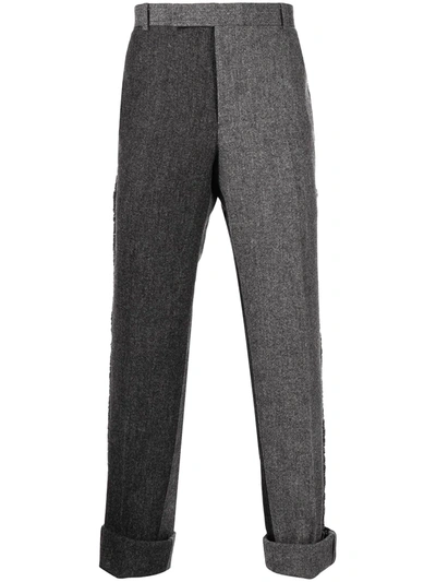 Thom Browne Tailored Two-tone Trousers In Grau