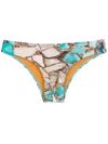 Lygia & Nanny Waikiki Marble-print Pants In Blau