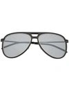 SAINT LAURENT MIRRORED PILOT-FRAME SUNGLASSES