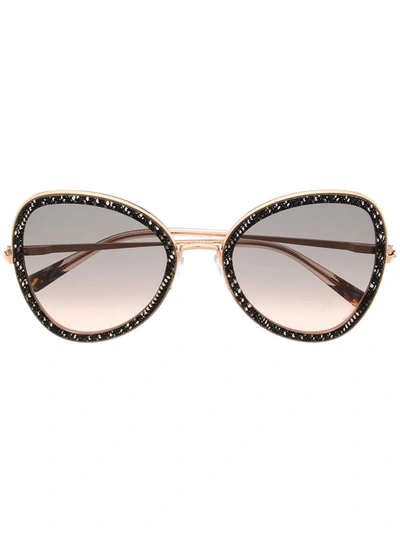 Missoni Cat Eye-frame Studded Sunglasses In Braun