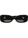 Linda Farrow Lola Rectangle-frame Sunglasses In Schwarz