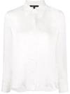 Maje Maja Silk Button-up Blouse In Weiss