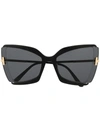Tom Ford Oversized Butterfly-frame Sunglasses In Schwarz