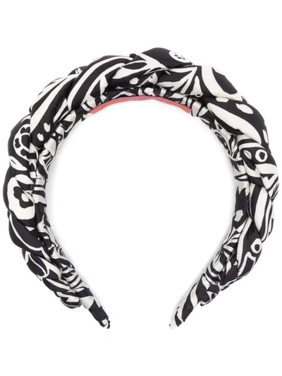 La Doublej Rapunzel Printed Headband In Fauve