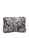 La Doublej Leopard-print Ruffle Pouch In Fauve