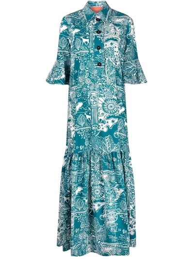 La Doublej Artemis Shirt Dress In Grün