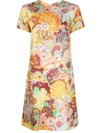 La Doublej Paisley-print Silk Swing Dress In Holi